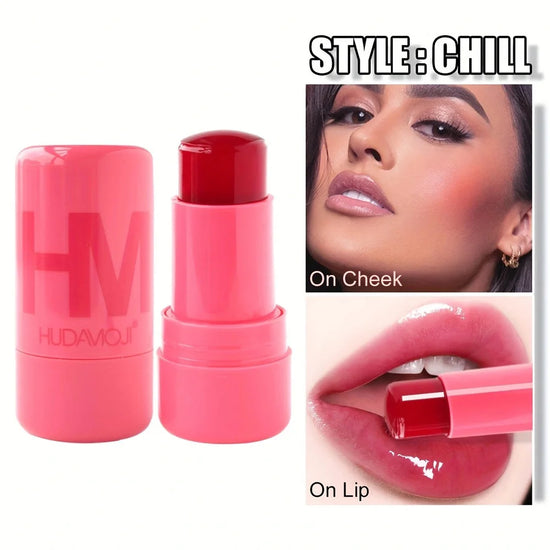 Water Jelly Tint Blush Pink Jelly Tinted Makeup Stick for Lips and Cheek Stain Buildable Watercolor Finish Lasting Moisturising
